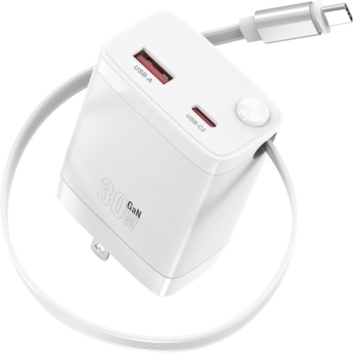 Dongguan youlike electronics Co ltd 3 in 1 GaN Charger 35W 45W 652 80W,Scalable 80W Max Fast Charging Block with Type-C Cable & 2 USB C Ports,80 Watt All in One Charger Retractable Cable for iPhone 161514,Galaxy S25,Pixel,iPad,Laptops,Airpods wall charger factory manufacture supplier