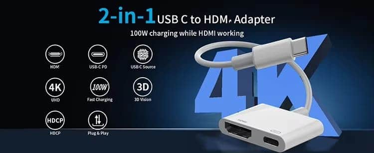 Dongguan youlike electronics 2 in 1 type-C to 4K HDMI 100W video adapter manufacturer B2B HDMI video adapter factory plant Bulk Purchase 2-in-1 USB-C HDMI 4K60Hz PD100W Adapter | China Manufacturer Custom Packaging & Shape, In Stock Available 2-in-1 screen mirror HDMI PD100W Type C adapter wholesale; OEM custom phone laptop casting charger converter factory USA ready stock custom box 2in1 HDMI PD adapter no MOQ wholesale EU market OEM custom length Type C casting charger adapter factory AU/UK bulk purchase in stock 4K60Hz HDMI PD converter with private logo 1-year global warranty wholesale dual-purpose screen casting & PD charging adapter