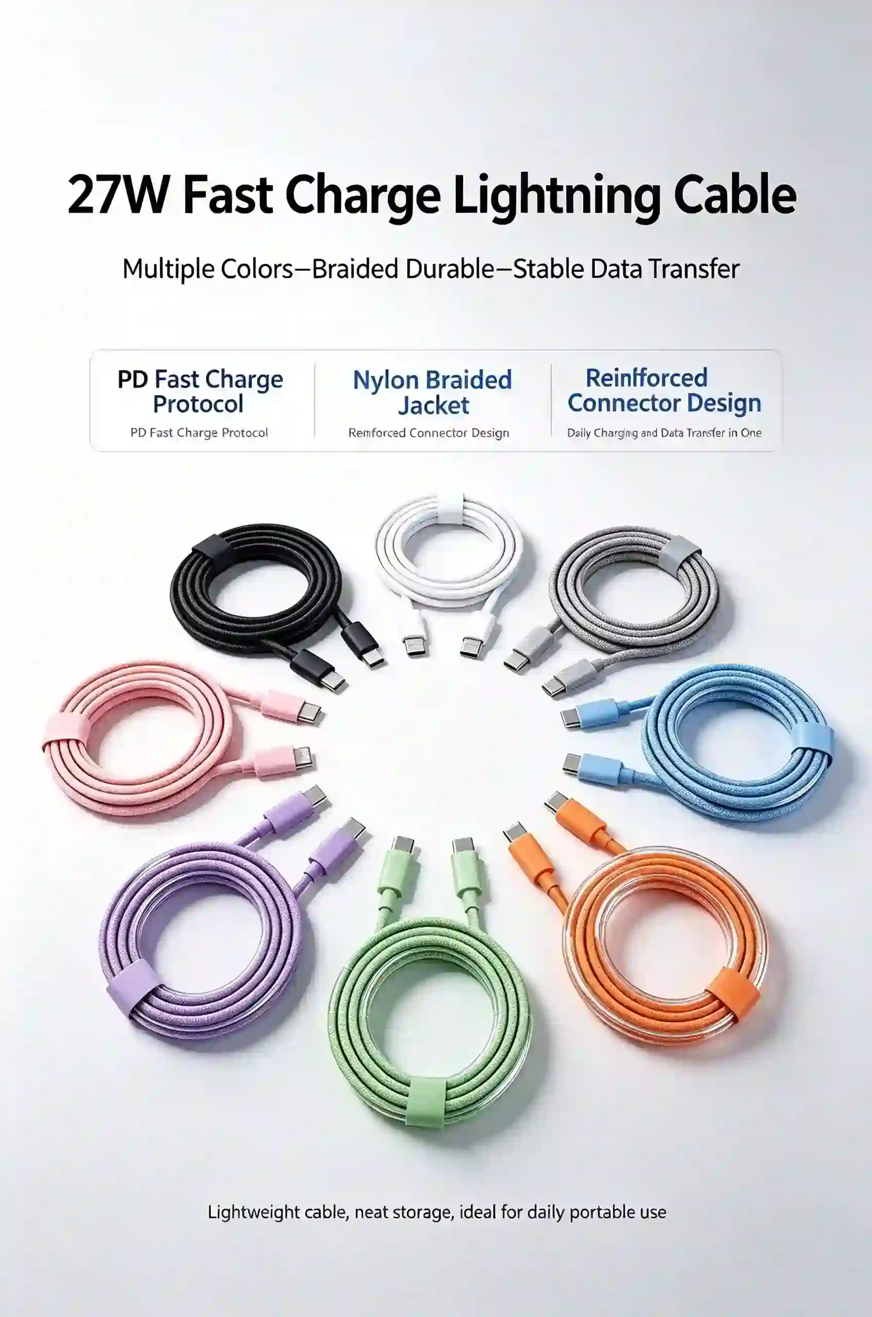 China top 10 OEM 27W llightning charging cables factory manufacturer in China from Dongguan youlike electronics Co Ltd cables supplier